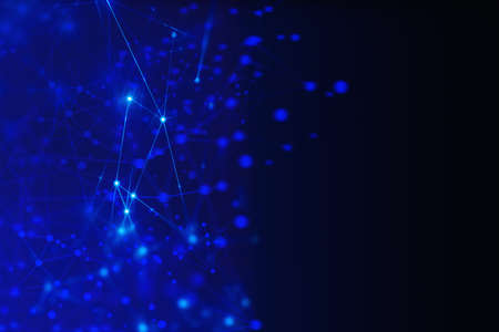 network social online, background 3d illustration rendering, machine deep learning, data cloud storage digital, science neuron, plexus cell brain, futuristic connecting, technology systemの写真素材