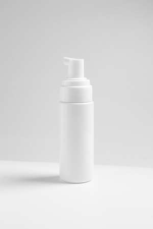 beauty spa medical skincare and cosmetic lotion bottle cream spray packaging product on white decor background with doctor healthy science conceptの写真素材