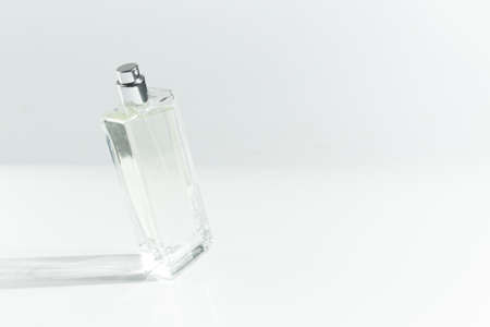 aroma perfume cosmetic bottle spray packaging product mockup on white decor backgroundの写真素材