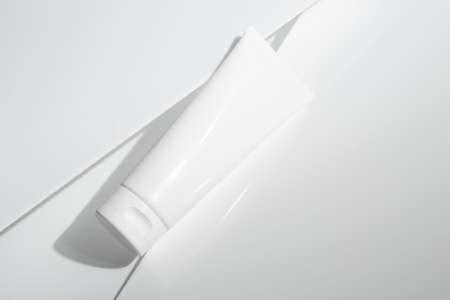 beauty spa medical skincare and cosmetic lotion cream oil bottle packaging on white decor...