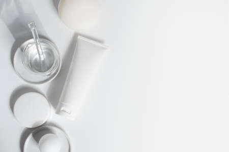beauty treatment medical skincare and cosmetic lotion cream serum oil mockup bottle packaging...