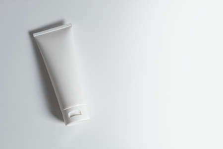 beauty treatment medical skincare and cosmetic lotion cream serum oil mockup bottle packaging product on white decor background, healthcare and medicine conceptの写真素材