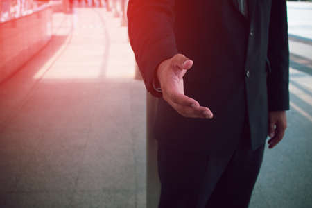 businessman office with network technology financial money trading leadership and success vision...