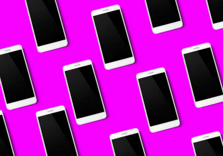 smartphone connect server network system online in data internet, security hacking system concept, block chain crypto currency, trading and money financialの写真素材