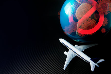 airplane travel of structure virus crisis outbreak pandemic biohazard cell atom disease syndrome