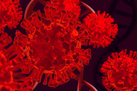 blood dna of  structure  crisis outbreak pandemic biohazard cell atom disease syndrome background 3d...