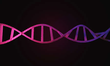 healthy medical research concept, science laboratory human genes genome of  dna blood double helix molecule structure, deoxyribonucleic acid, 3d rendering illustrationの写真素材