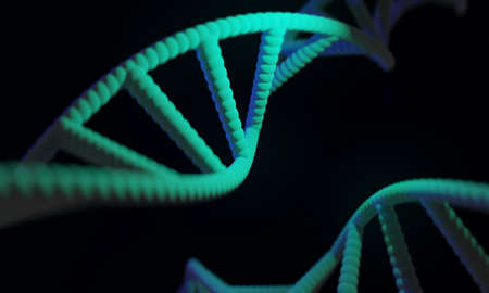 healthy medical research concept, science laboratory human genes genome of  dna blood double helix molecule structure, deoxyribonucleic acid, 3d rendering illustrationの写真素材