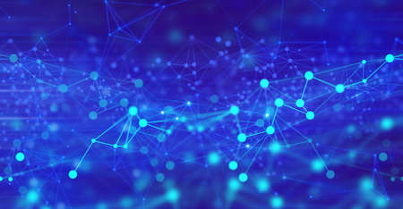 network social online, background 3d illustration rendering, machine deep learning, data cloud storage digital, science neuron, plexus cell brain, futuristic connecting, technology systemの写真素材