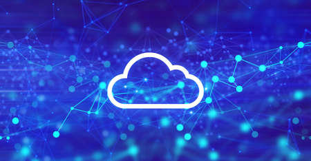 network social online, background 3d illustration rendering, machine deep learning, data cloud storage digital, science neuron, plexus cell brain, futuristic connecting, technology systemの写真素材