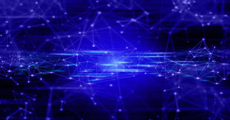 network social online, background 3d illustration rendering, machine deep learning, data cloud storage digital, science neuron, plexus cell brain, futuristic connecting, technology systemの写真素材