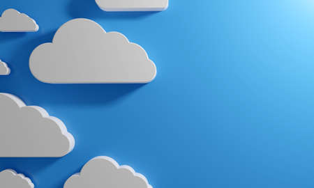cloud storage of digital data ai network technology online for security system with background 3d...