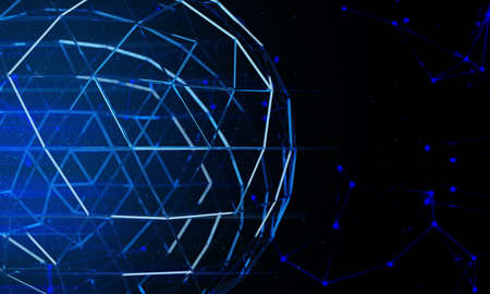 network social online, background 3d illustration rendering, machine deep learning, data cloud storage digital, science neuron, plexus cell brain, futuristic connecting, technology systemの写真素材