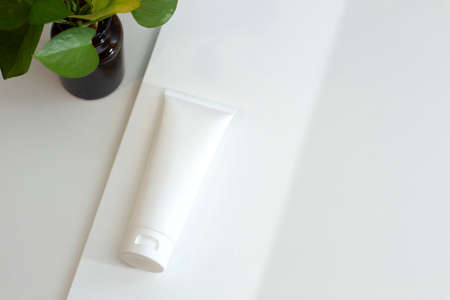 beauty treatment medical skincare cosmetic lotion cream serum mockup bottle packaging product on...