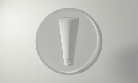 beauty treatment medical skincare cosmetic lotion cream mockup packaging in healthcare, 3d...