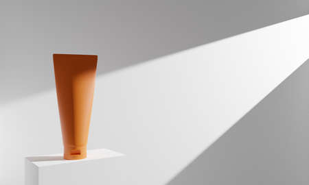 beauty treatment medical skincare cosmetic lotion cream mockup packaging in healthcare, 3d illustration renderingの写真素材