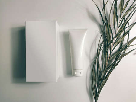 beauty treatment medical skincare and cosmetic lotion cream serum oil mockup bottle packaging product on water splash background in healthcare and medicineの写真素材