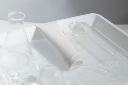 beauty treatment medical skincare and cosmetic lotion cream serum oil mockup bottle packaging...