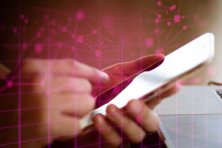 network social online, background 3d illustration rendering, machine deep learning, data cloud...