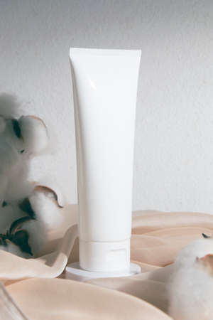 beauty fashion cosmetic makeup bottle lotion cream product with skincare healthcare concept on backgroundの写真素材