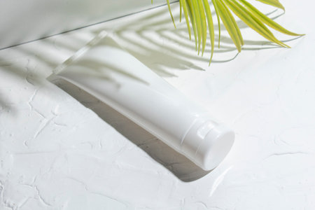 mockup of beauty fashion cosmetic makeup bottle lotion product with skincare healthcare concept on...