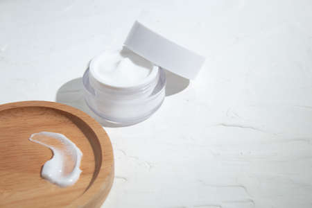 mockup of beauty fashion cosmetic makeup bottle lotion product with skincare healthcare concept on...