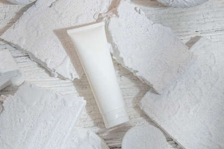 mockup of beauty fashion cosmetic makeup bottle lotion  serum product with skincare healthcare...