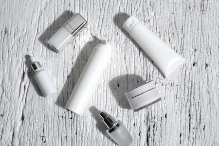 beauty fashion cosmetic makeup bottle lotion cream product with skincare healthcare concept on...