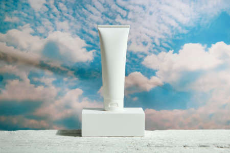 beauty fashion cosmetic makeup bottle lotion cream product with skincare healthcare concept on backgroundの写真素材