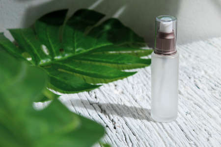 beauty fashion cosmetic makeup bottle lotion cream product with skincare healthcare concept on backgroundの写真素材