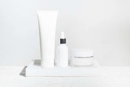 beauty fashion cosmetic makeup bottle lotion cream product with skincare healthcare concept on...