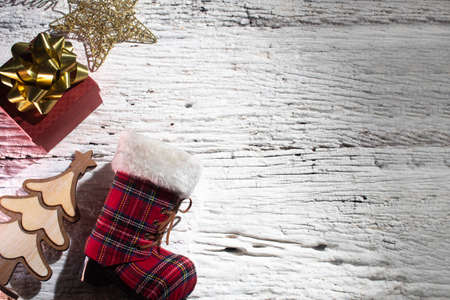 prop decor of merry christmas season holiday festival, xmas backgroundの写真素材