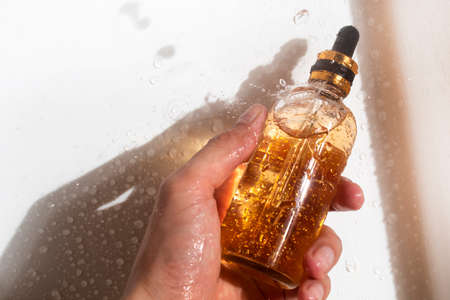 mockup of medical skin care bottle cosmetic serum dropper, beauty makeup facial, treatment cleanser...