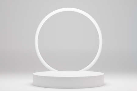 3d rendering illustration of background abstract, podium stage art display wallpaper, product pedestal standの写真素材
