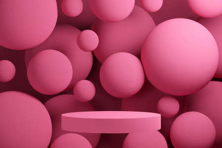 3d rendering illustration of background abstract, podium stage art display wallpaper, product pedestal standの写真素材