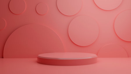 3d rendering illustration of background abstract, podium stage art display wallpaper, product pedestal standの写真素材