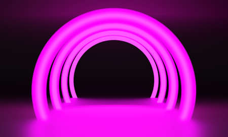 3d rendering illustration of background abstract, podium stage art display wallpaper, product pedestal stand, gaming cyberpunk styleの写真素材