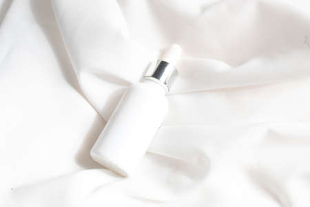 mockup of medical skin care bottle cosmetic serum dropper, beauty makeup facial, treatment cleanser faceの写真素材