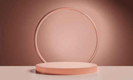 3d rendering illustration of background abstract, podium stage art display wallpaper, product pedestal stand, gaming cyberpunk styleの写真素材