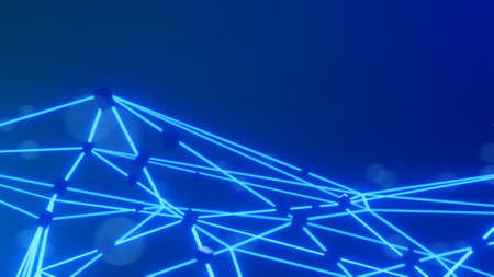 metaverse network neon glow web, data cloud storage, networking lan internet, 3d illustration rendering, virtual realityの写真素材