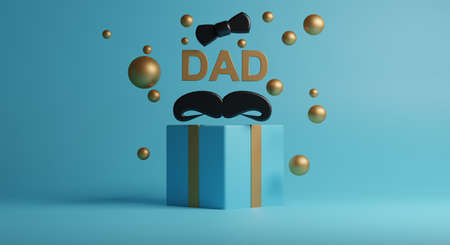happy father's day celebration, holiday party family, i love dad, 3d illustration