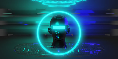 metaverse vr virtual reality with network, gaming of simulation, cyberpunk gamer background, 3d...