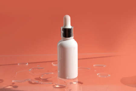 mockup of medical skin care bottle cosmetic tube of beauty makeup facial, treatment cleanser face...