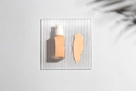 mockup of perfume skin care bottle cosmetic tube of beauty makeup facial, treatment cleanser face...