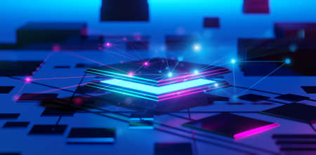 network of internet satellite for telecom,globe data cloud storage of 5g, global networking of social data communication, 3d illustration renderingの写真素材