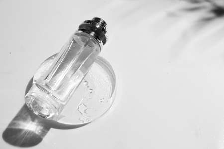 mockup of perfume skin care bottle cosmetic tube of beauty makeup facial, treatment cleanser face...