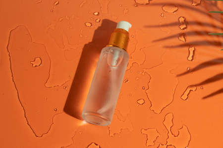 mockup of perfume skin care bottle cosmetic tube of beauty makeup facial, treatment cleanser face...