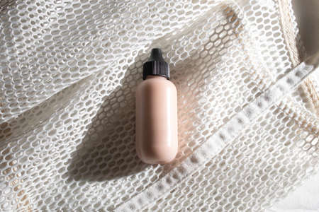 mockup of perfume skin care bottle cosmetic tube of beauty makeup facial, treatment cleanser face foam, beauty healthcare branding packagingの写真素材