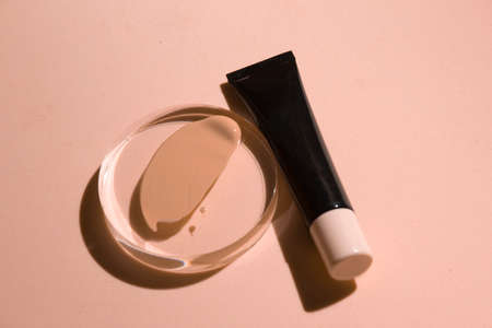 mockup of makeup powder primer cc cushion skin care bottle cosmetic tube of beauty, healthcare...