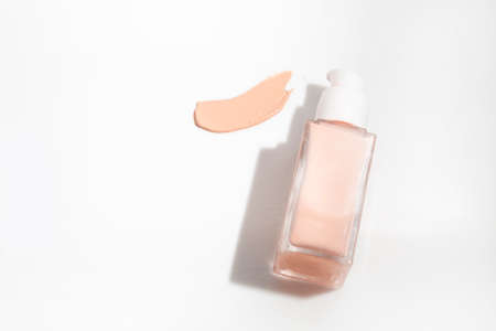 mockup of makeup powder foundation primer cc cushion concealer skin care bottle cosmetic tube of beauty, healthcare branding packagingの写真素材
